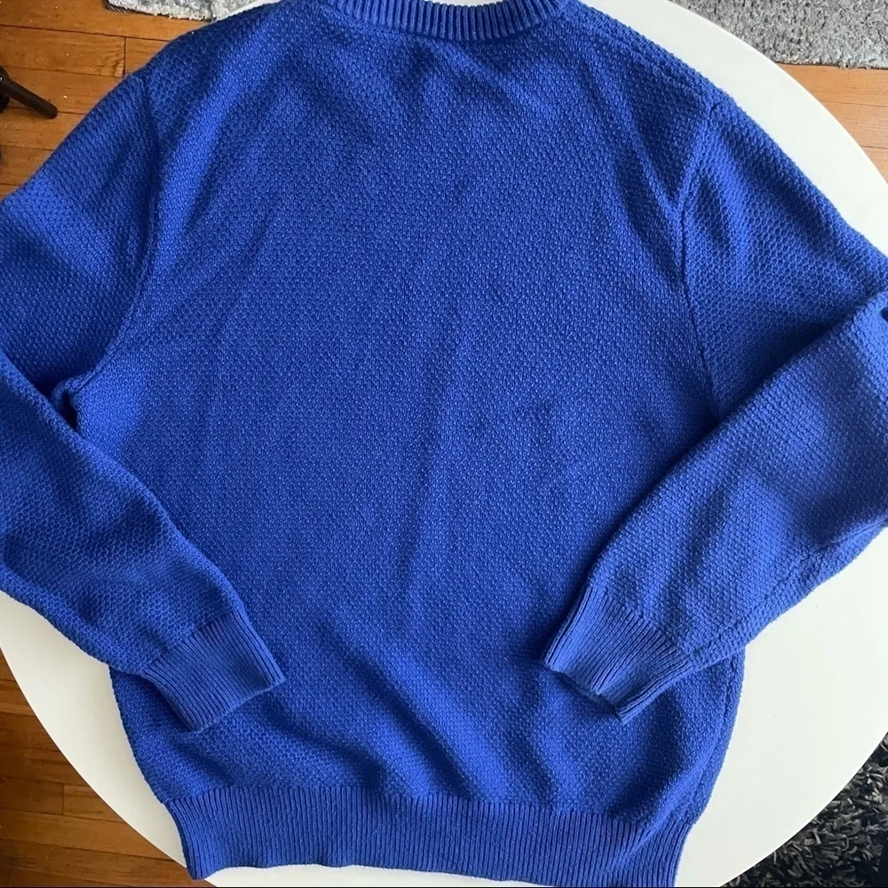 J. Crew Men’s Cotton Knit Crewneck Sweater Heavyweight Blue Size Medium